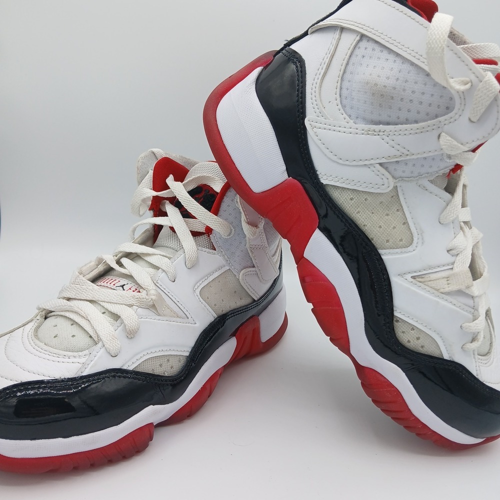 Jordan 6 Rings Shoes Youth Size 6.5Y White Black Red DQ8431-106 Retro Basketball